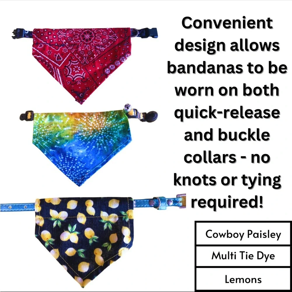 Handmade Cat or Small Dog Bandana NEW